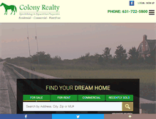 Tablet Screenshot of colonyrlty.com